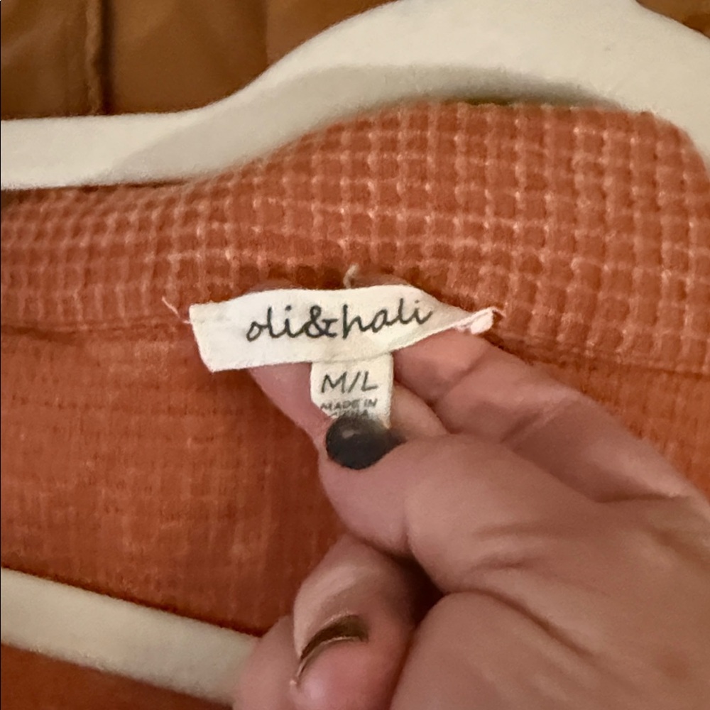 Oli & Hali Terracotta Textured Knit Top